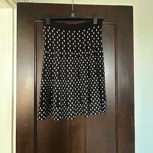 H&M Black and White Knit A-Line Skirt